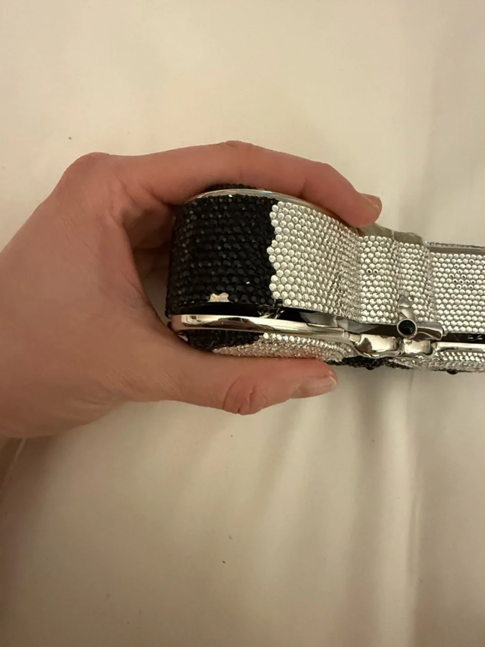Judith Leiber Black and White Butterfly Clutch